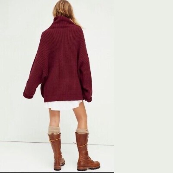 𝓯𝓹 Free People ~ Swim Too Deep Turtleneck Sweater in Heart Eyes - Picture 4 of 16